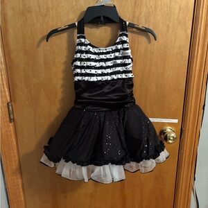 Weissman Black and White Striped Costume
